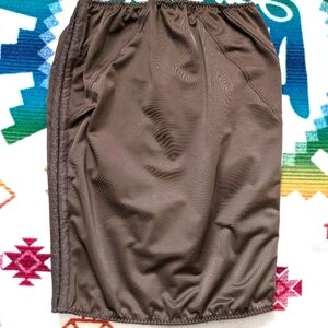 Guess Marciano Brown Stretchy Lingerie Slip Pencil Midi Skirt M
